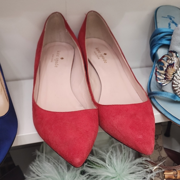 Kate spade suede pointy heel pumps - Picture 2 of 5